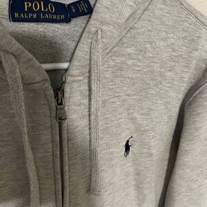 Polo by Ralph Lauren Light Gray Zip-Up Sweater